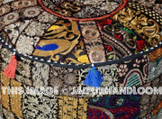 Barker Ottomans & Poufs - 22X12 inches-Jaipur Handloom