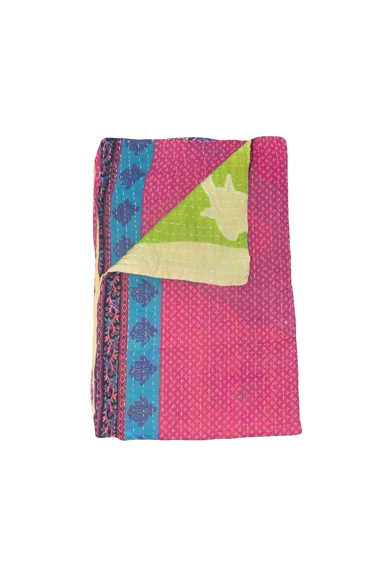 vintage kantha sofa throw quilt