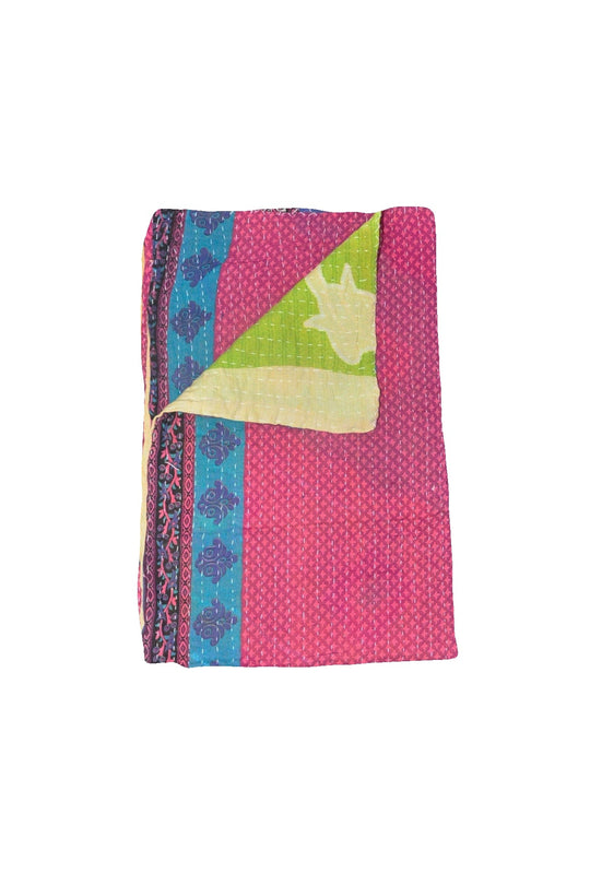 vintage kantha sofa throw quilt