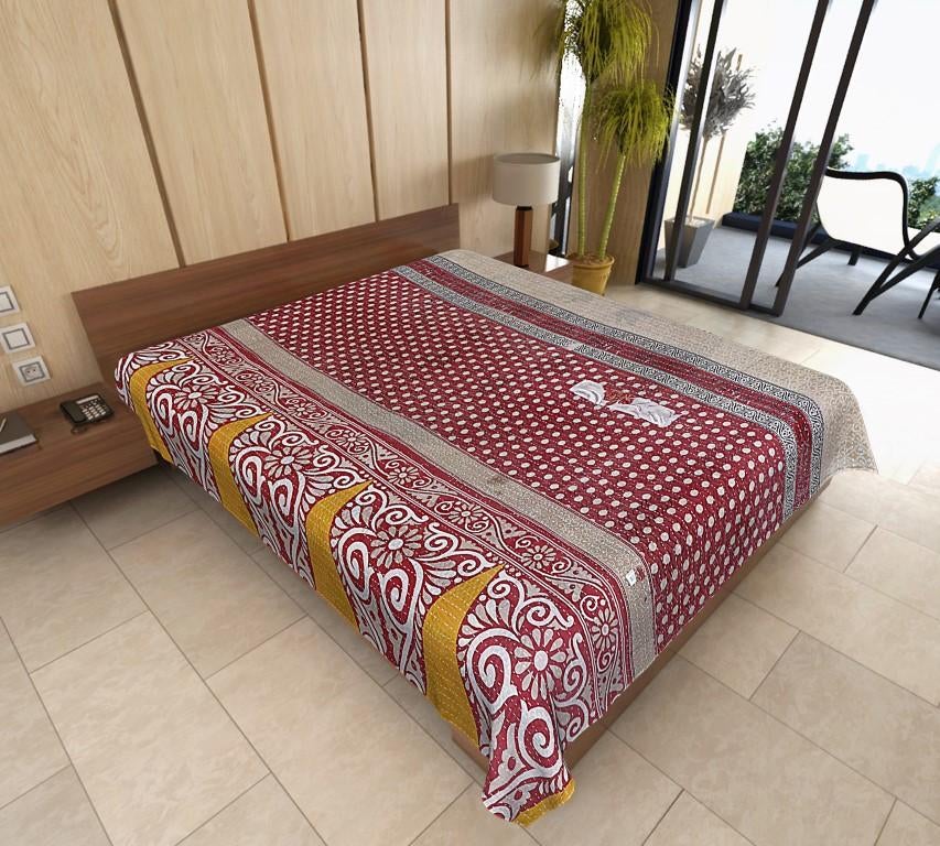 Belinda Kantha Throw-Jaipur Handloom