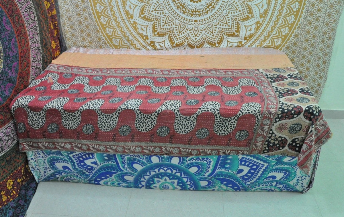 Belladonna Vintage kantha Throw-Jaipur Handloom