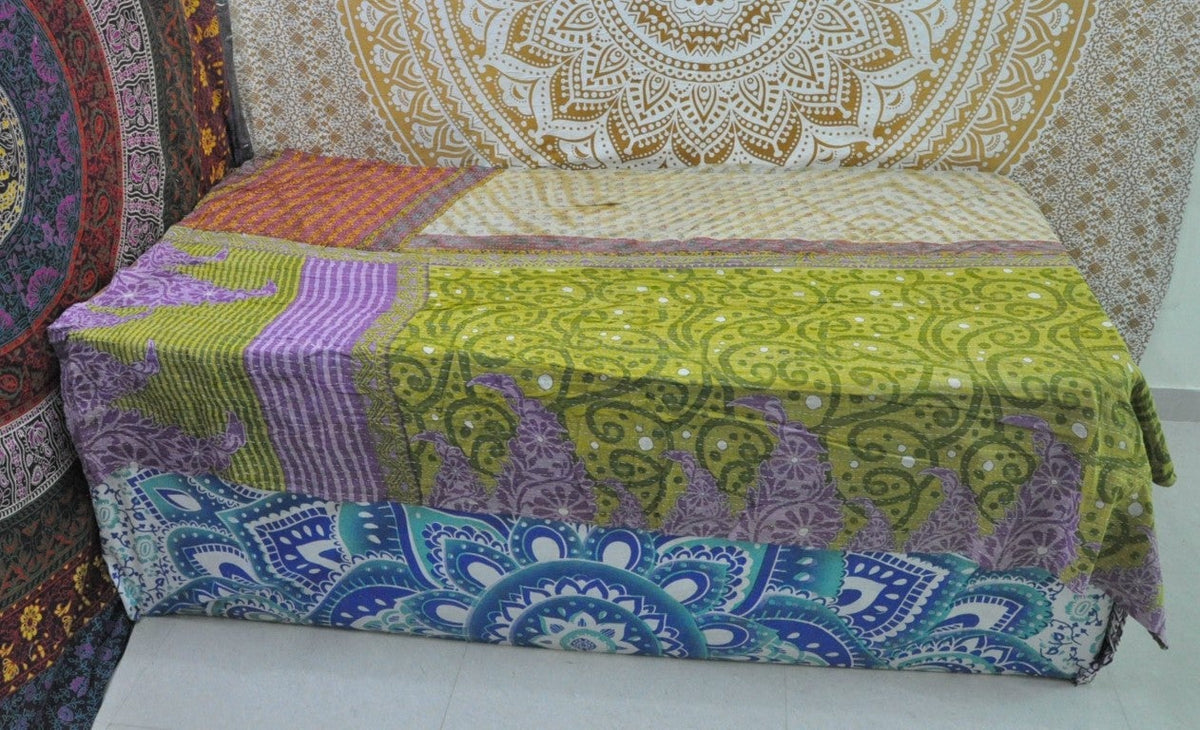 Bellissa Vintage kantha Quilt-Jaipur Handloom