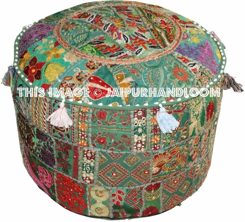 Bendigo Poufs - 22X12 inches-Jaipur Handloom