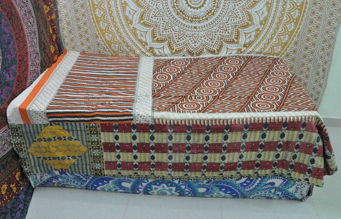 Benigna Kantha handmade baby Blanket-Jaipur Handloom
