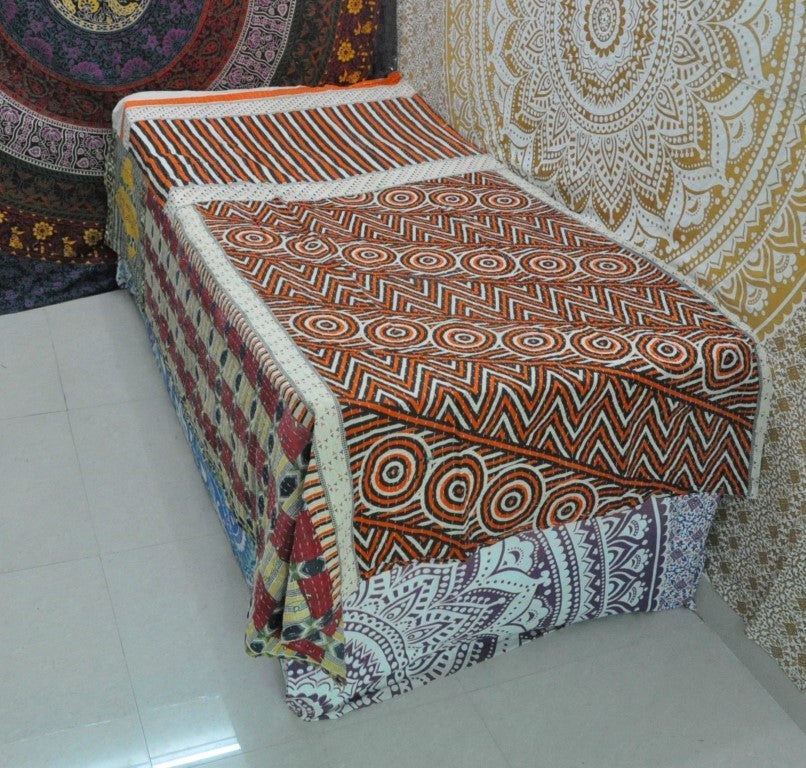 Benigna Kantha handmade baby Blanket-Jaipur Handloom