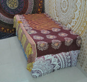 Bertina Hand-Stitched Kantha Throw-Jaipur Handloom