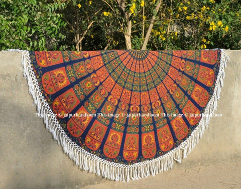 Bharati Round Towel-Jaipur Handloom