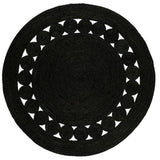 Black Braided Round Dining Room Rugs