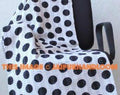 Black and White Queen Polka Dot Kantha Quilt Indian Kantha Bedspread