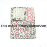 Block print kantha bedspread patchwork kantha bedding