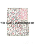 Block print kantha bedspread patchwork kantha bedding