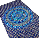 Blue Mandala tapestry Wall hanging Hippie tapestry