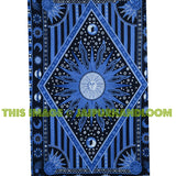 Blue Twin Celestial Psychedelic Sleeping Sun Tapestry Twin Dorm Bedding