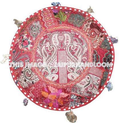 BlueMount Poufs - 18X13 inches-Jaipur Handloom