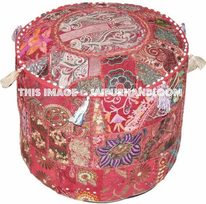 BlueMount Poufs - 18X13 inches-Jaipur Handloom