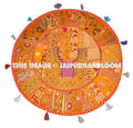 Bohemian 32" Round floor pillow seating Bohemian Patchwork ottoman bean bag