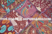 Bohemian Accent Pillows for couch Purple Patchwork Dining Chair Pillows-Jaipur Handloom