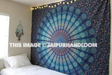 Bohemian Blue Beach Towels cool dorm room tapestry sofa couch throw-Jaipur Handloom