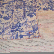 Bohemian Kantha Quilt Indian Patchwork Kantha Throw in Twin Size-Jaipur Handloom