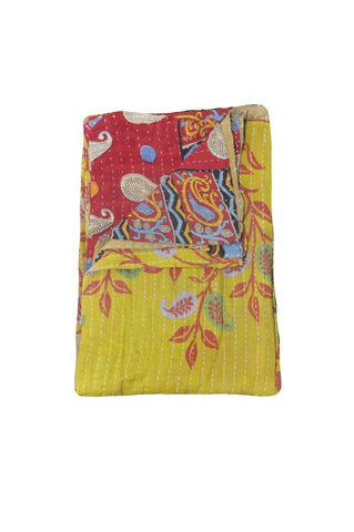 vintage kantha throw quilt blanket