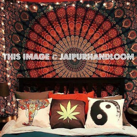 Bohemian Mandala Beach Throw Hippie Mandala Tapestry Wall Hanging-Jaipur Handloom