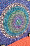 Bohemian Mandala Tapestry Hippie Dorm Room Wall Hanging Tapestries-Jaipur Handloom