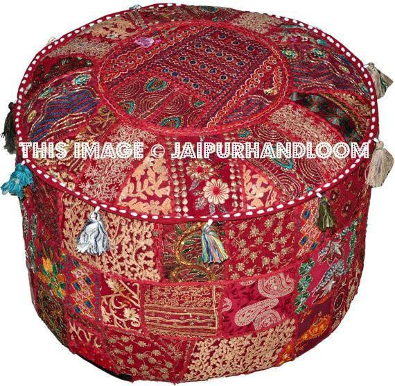 Bohemian Ottoman-Jaipur Handloom