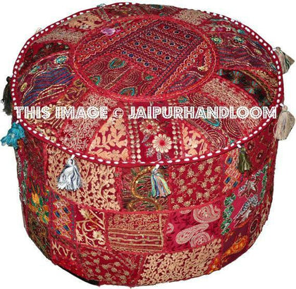Bohemian Ottoman-Jaipur Handloom