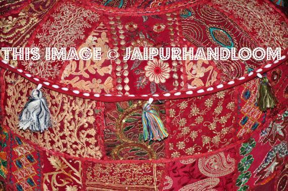 Bohemian Ottoman-Jaipur Handloom