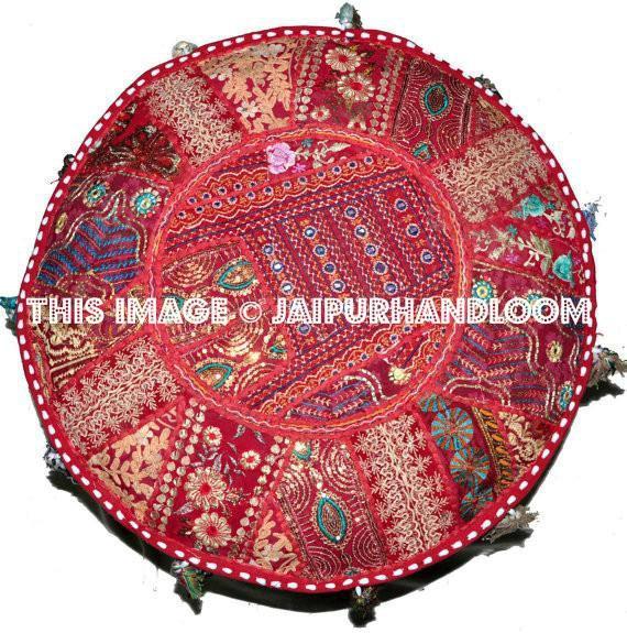 Bohemian Ottoman-Jaipur Handloom