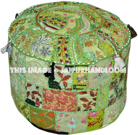 Bohemian Pouf Ottoman Hassock Pouffe
