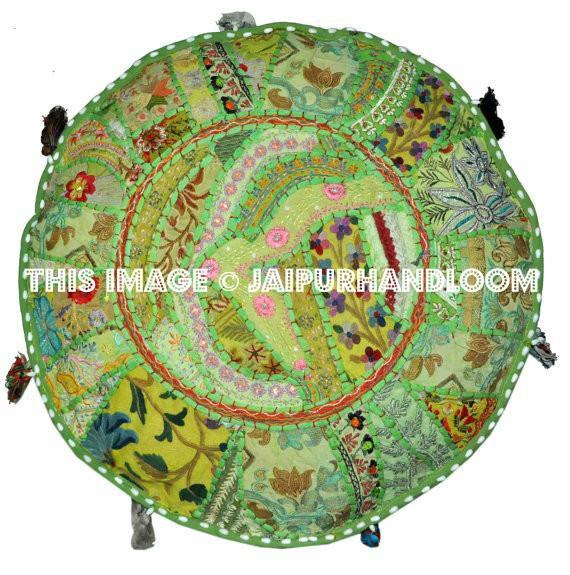 Bohemian Pouf Ottoman Hassock Pouffe