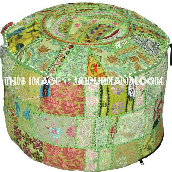 Bohemian Pouf Ottoman Hassock Pouffe