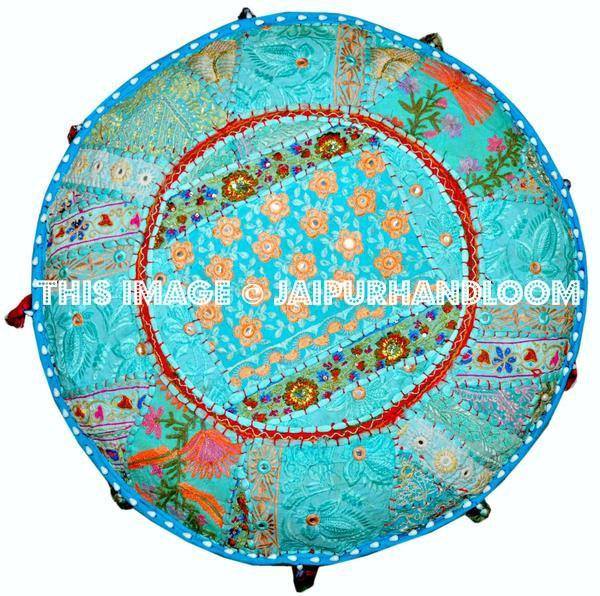 Bohemian Pouf Ottoman-Jaipur Handloom