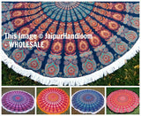 Bohemian Round Tablecloth Cotton Mandala Bedsheets - Wholesale set of 50 pcs-Jaipur Handloom