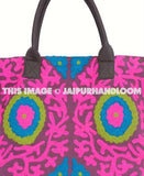 Bohemian Suzani Embroidered Bag Tote, Ethnic Bag, Tote Bag-Jaipur Handloom