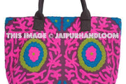 Bohemian Suzani Embroidered Bag Tote, Ethnic Bag, Tote Bag-Jaipur Handloom