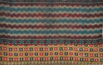 vintage sari kantha quilt blanket