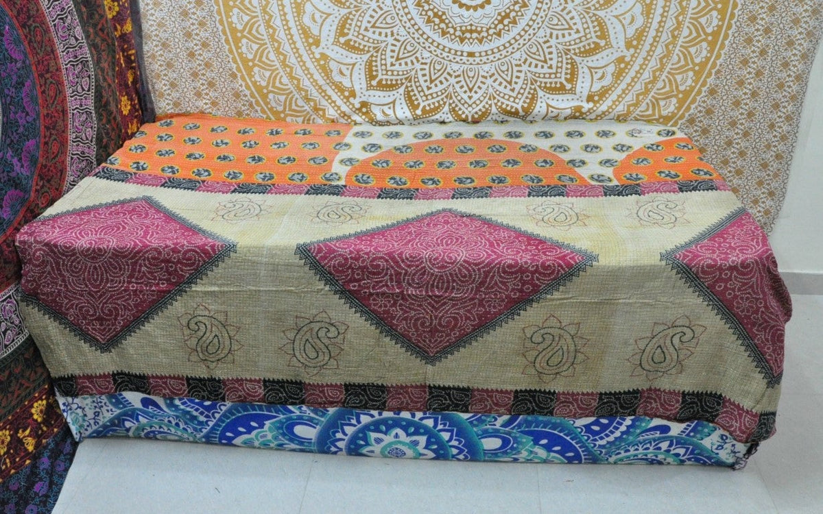 Bonfilia Sari kantha Blanket-Jaipur Handloom