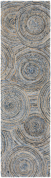 Braided Denim Jute Antique Style Hallway Runner, Entryway Rug Runner