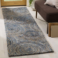 Braided Denim Jute Antique Style Hallway Runner, Entryway Rug Runner