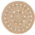 Braided Jute Indoor Outdoor Round Rugs 5 feet X 5 feet, Entryways Door Mats | Jaipur Handloom