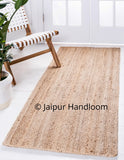 Braided Jute Kitchen Rug Runner | Chunky Braided Jute Area Carpet - 2 x 6 ft-Jaipur Handloom