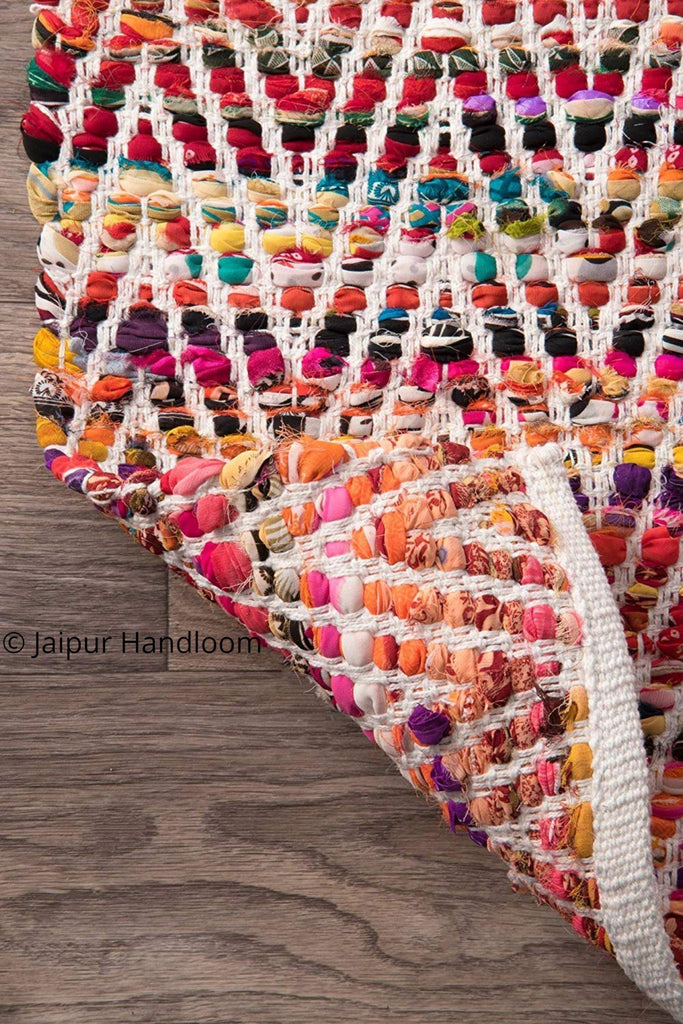 Oval Cotton Rag Rug beautifully Handmade Area Carpet home Décor-Multicolor
