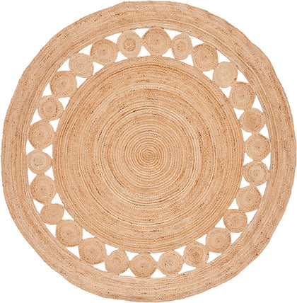 Braided Round jute Rug  Hand Woven Jute Area Carpet Floor Mat