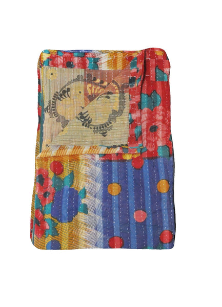 tropical vintage kantha blanket quilt