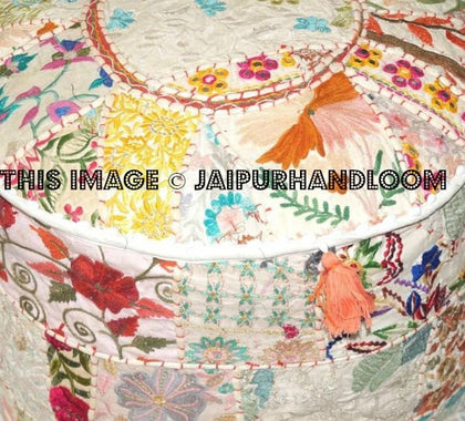 BrookHill Pouffe - 18X13 inches-Jaipur Handloom
