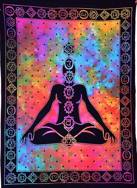 Buddha Tapestry, Seven Chakra Buddha Yoga Meditation Tapestry