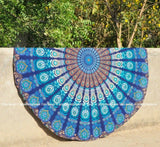 Burning Man Hippie Blanket Throw Mandala Beach Towels Cotton Yoga Mats-Jaipur Handloom