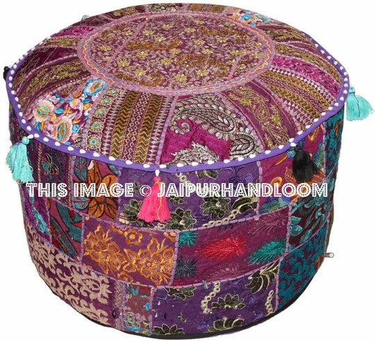 Busselton Poufs - 22X12 inches-Jaipur Handloom